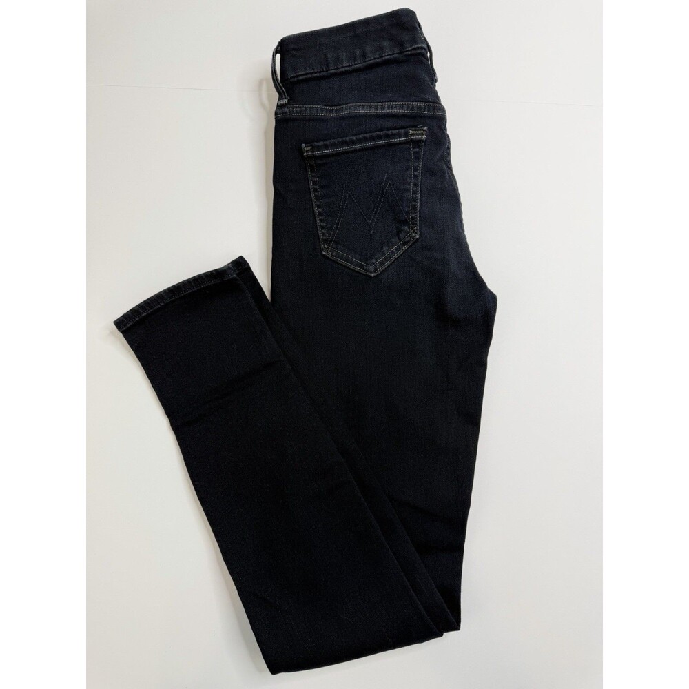 Mother The Looker High Waisted Jeans Womens 25 Blue Coffee Tea or Me Skinny - Picture 5 of 9